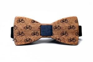 Bicycle Wooden Bow Tie