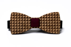 Catstooth Wooden Bow Tie