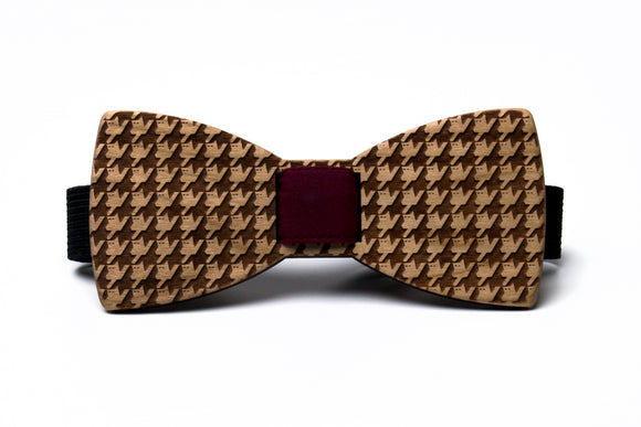 Catstooth Wooden Bow Tie