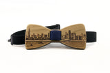 Chicago Skyline Wooden Bow Tie