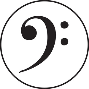 Wooden Cufflink - Bass Clef Design