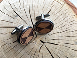 Wooden Cufflink - Bow Tie Design