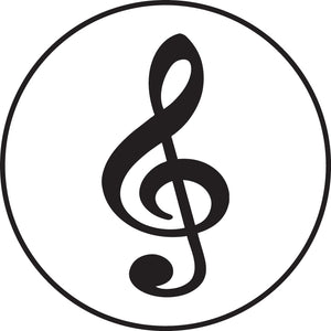 Wooden Cufflink - Treble Clef Design