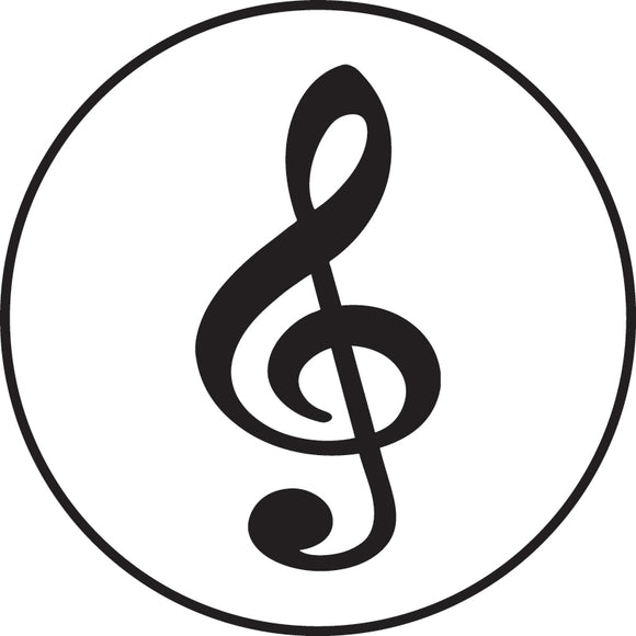 Wooden Cufflink - Treble Clef Design