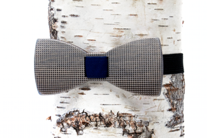 Halftone Wooden Bow Tie