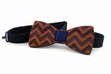 Chevron Wooden Bow Tie
