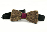 Paisley Wooden Bow Tie