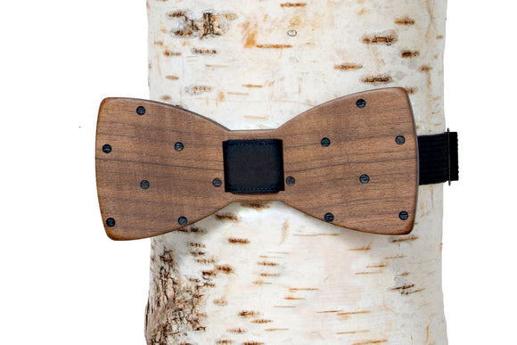 Big Polka Dot Wooden Bow Tie