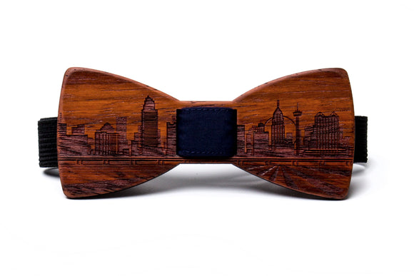 San Antonio Skyline Wooden Bow Tie