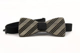Stripes Wooden Bow Tie