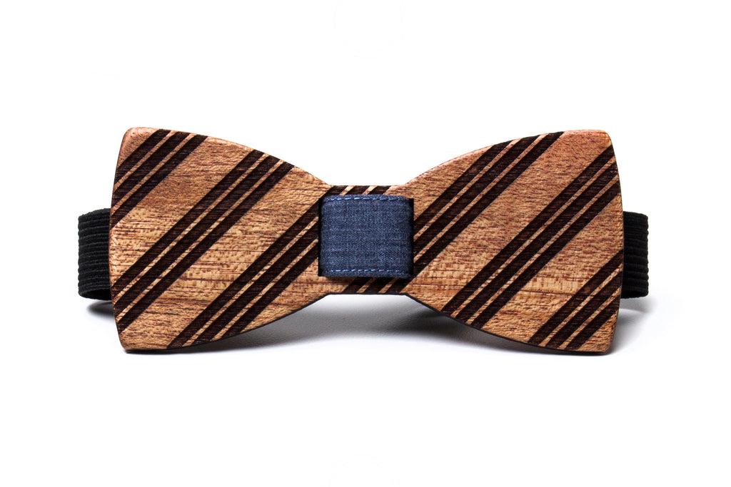 Stripes Wooden Bow Tie – Bow Tied Wood